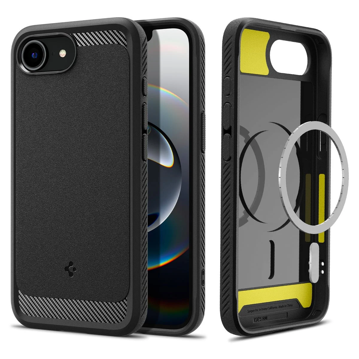 Spigen Rugged Armor MagFitのブラックケース