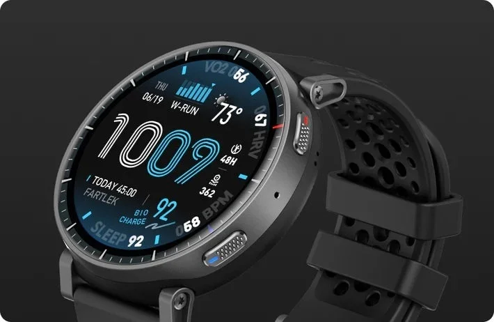 Amazfit Active Maxのディスプレイ表示とサイドボタン