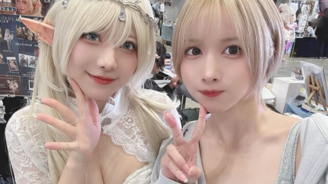 リアルエルフすぎる透明感！　堕天ろあ、コスプレイヤー猫宮さきとの2ショット写真を公開
