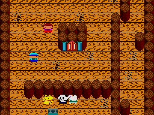 りっくとみっくの大冒険 ゲーム画面1（木目調の部屋）