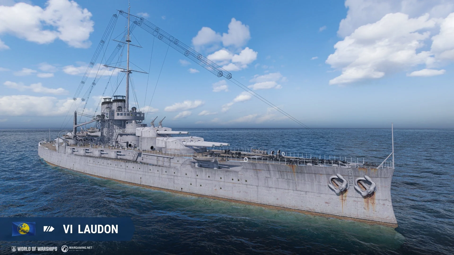 新ヨーロッパ戦艦「Laudon」のゲーム内モデル