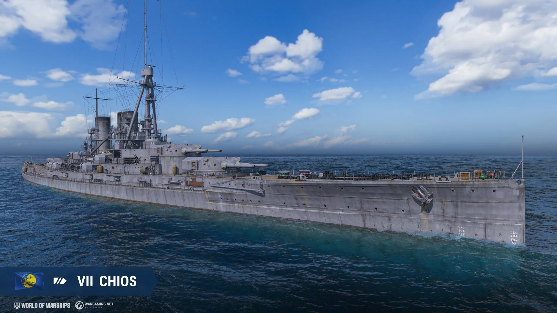 新ヨーロッパ戦艦「Chios」のゲーム内モデル