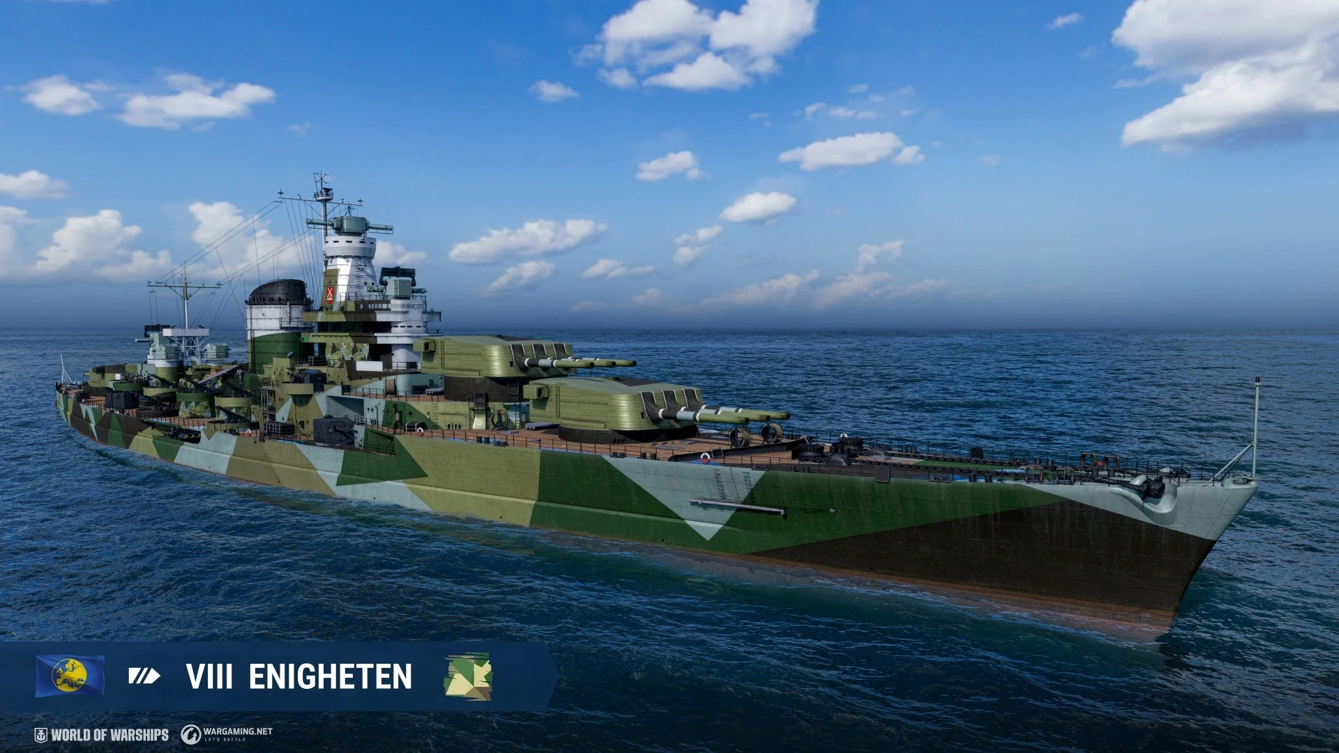 新ヨーロッパ戦艦「Enigheten」のゲーム内モデル