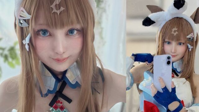 キラキラの瞳が可愛い！　とうか、『勝利の女神：NIKKE』のキャラクターのコスプレ写真を公開