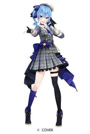 歌とアイドルを愛するバーチャルアイドル、星街すいせいの全身イラスト