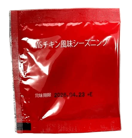 Xフライドポテトにかけるチキン風味シーズニングの袋