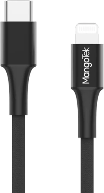 MangoTek USB-C to Lightningケーブル『mangotek-mca20c』ブラック