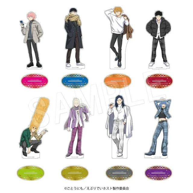 BIGアクリルスタンド チェックver.の全8種キャラクターイラスト