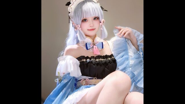 清楚感あふれるメイド姿！　千阳（ちよ）、『原神』神里綾華のメイド衣装コスプレを披露