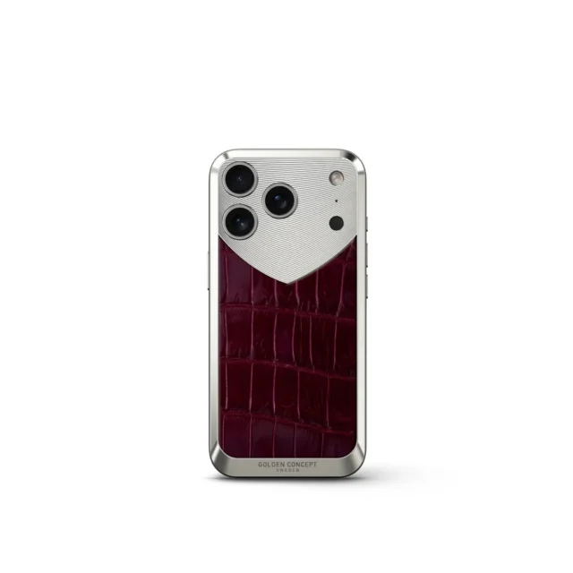 iPhone Case RST17 - Magnetic Shield Alligator - Maroonの正面