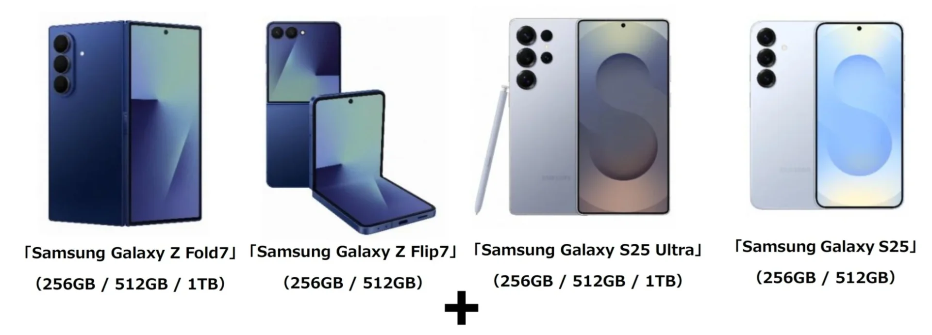 Samsungオンラインショップキャンペーン対象のGalaxyスマートフォン製品群