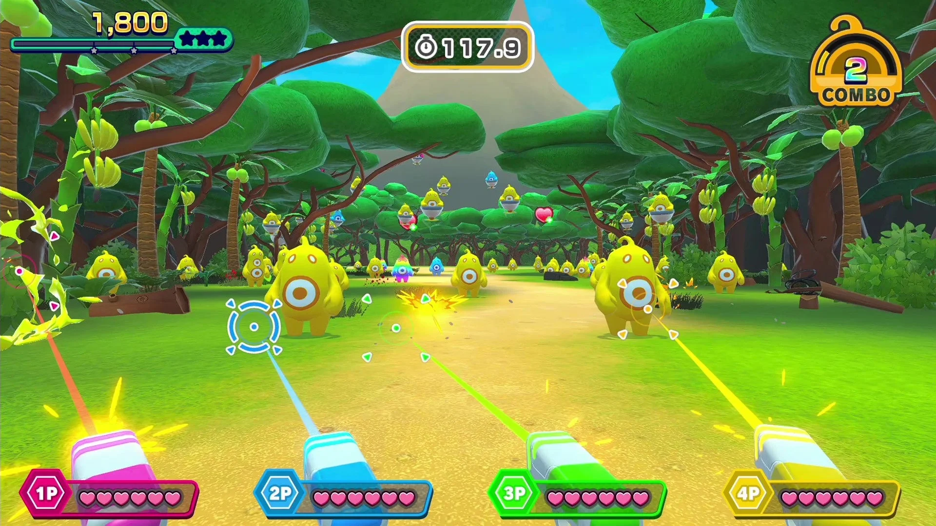 多数のグーミンズが出現するゲーム画面