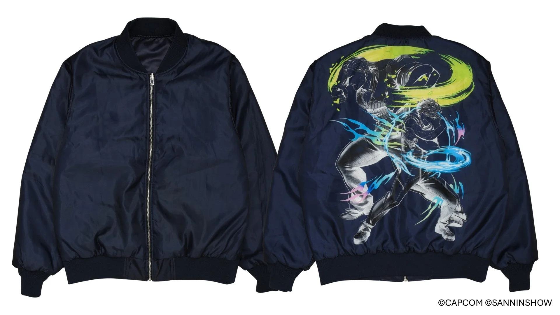 リバーシブルブルゾンの裏側デザイン（前と後ろ）