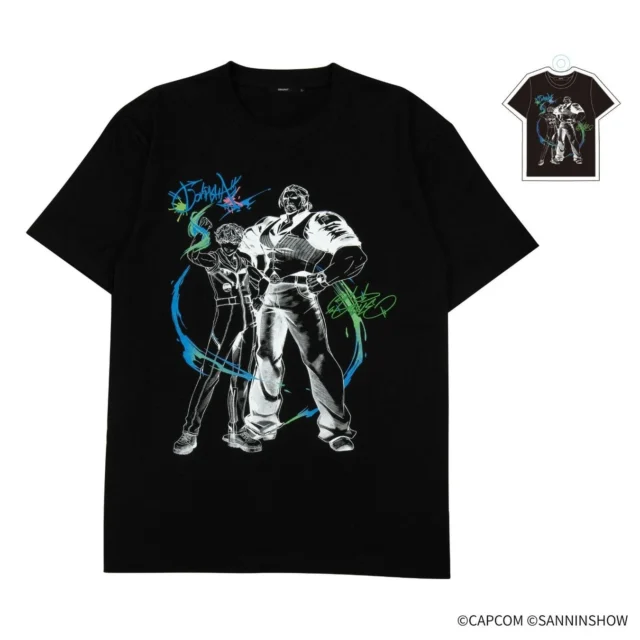 第0弾のドンピシャ×ガイル刺繍Tシャツとアクリルキーホルダー