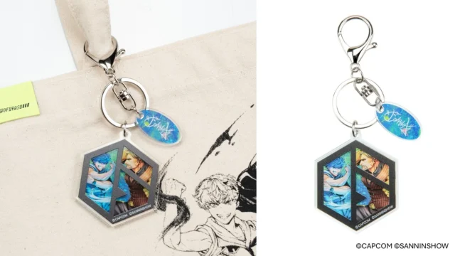 ストリートファイター6ロゴ越しにアートが楽しめるアクリルキーホルダー