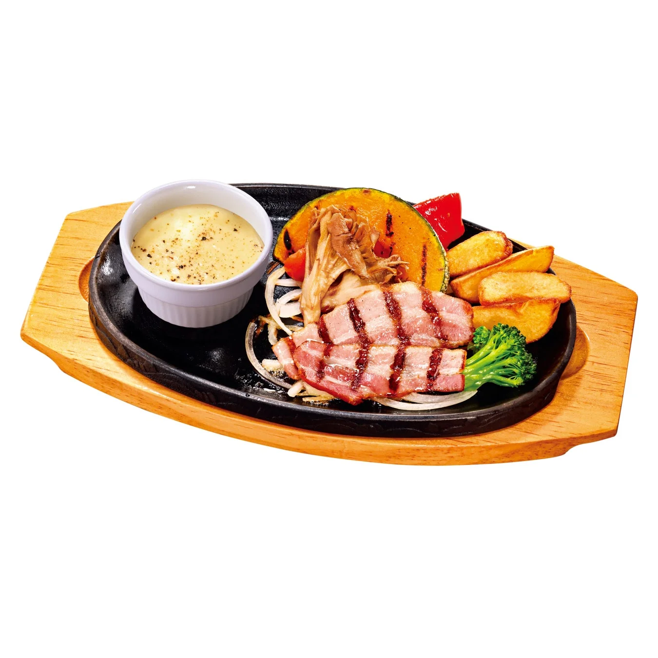 チーズフォンデュ＆焼き野菜とベーコン