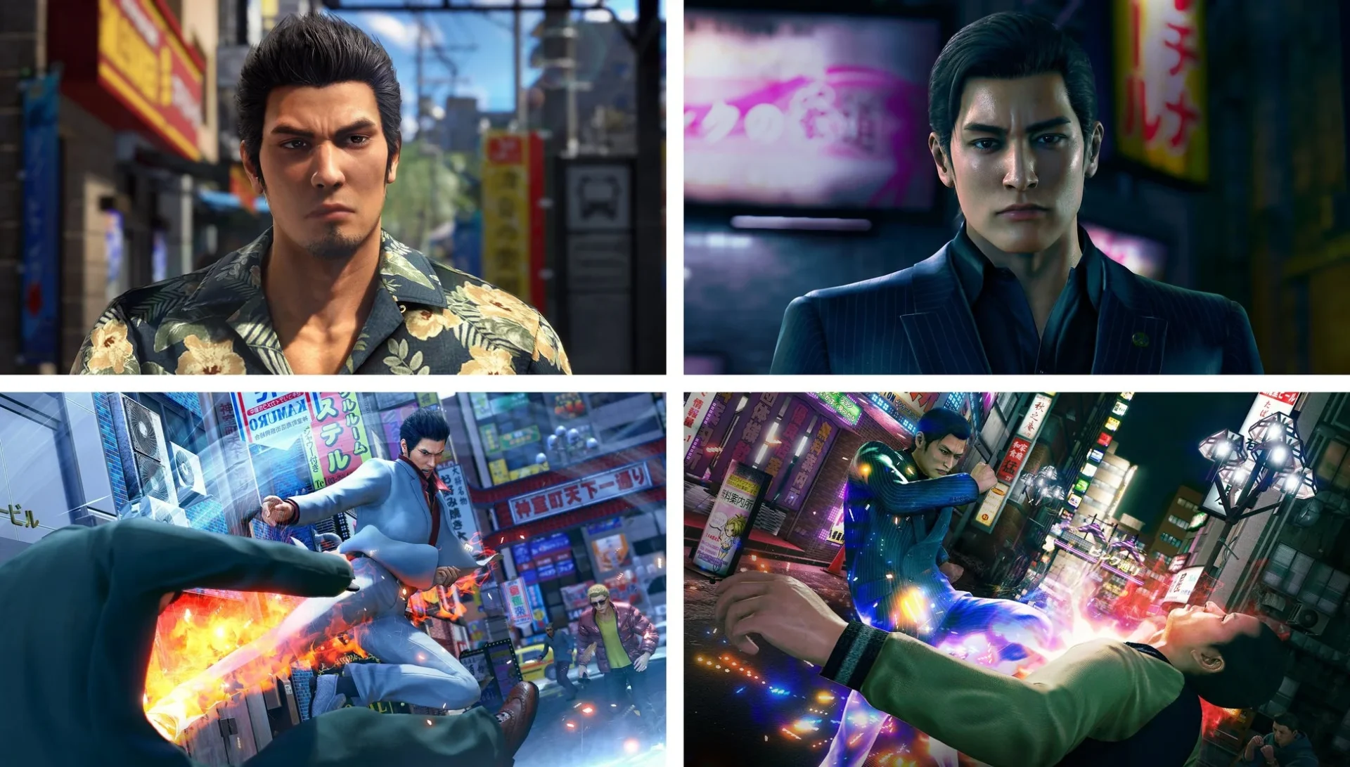 『龍が如く 極３』と『龍が如く３外伝 Dark Ties』のゲーム画面