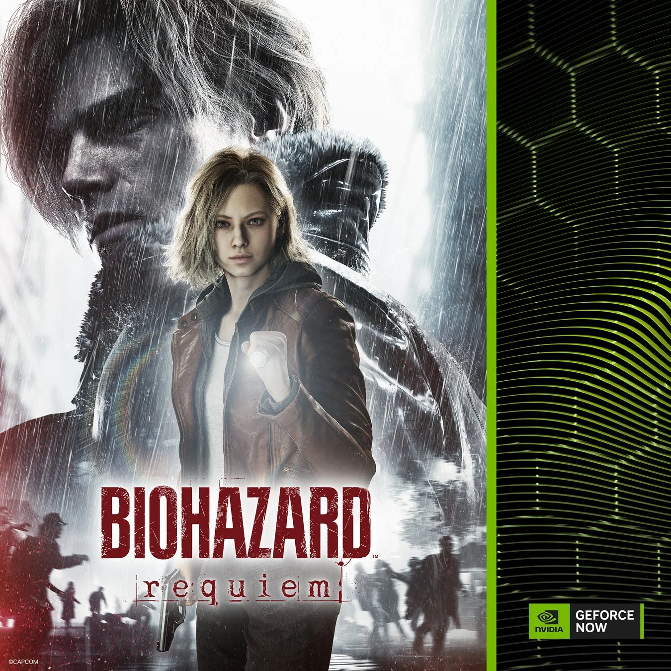 GeForce NOW対応を示す『バイオハザード レクイエム』のビジュアル。
