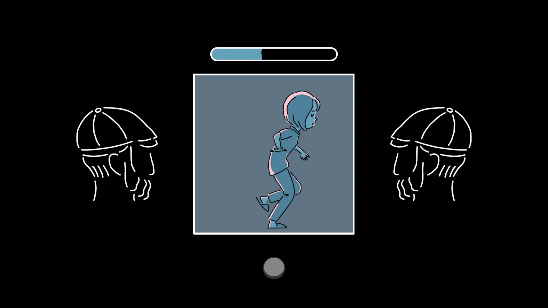 ゲーム『ダレカレ』のプレイ画面、走る少女の様子