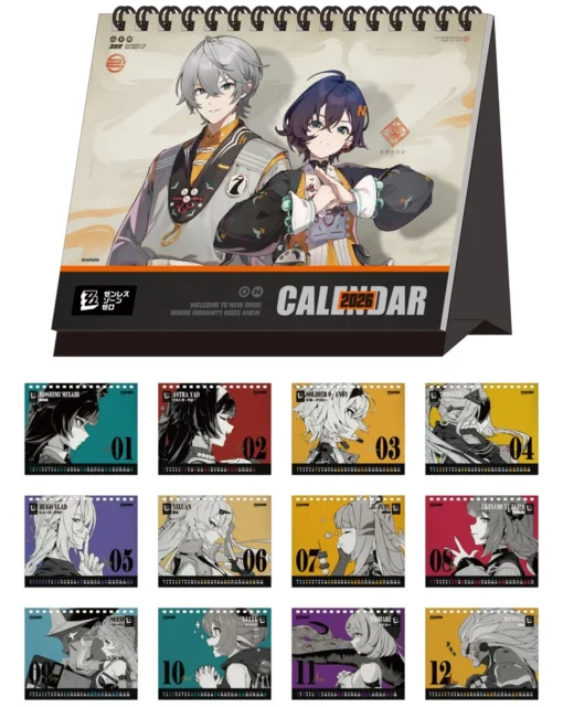 ゼンレスゾーンゼロ2026年卓上カレンダーのデザイン