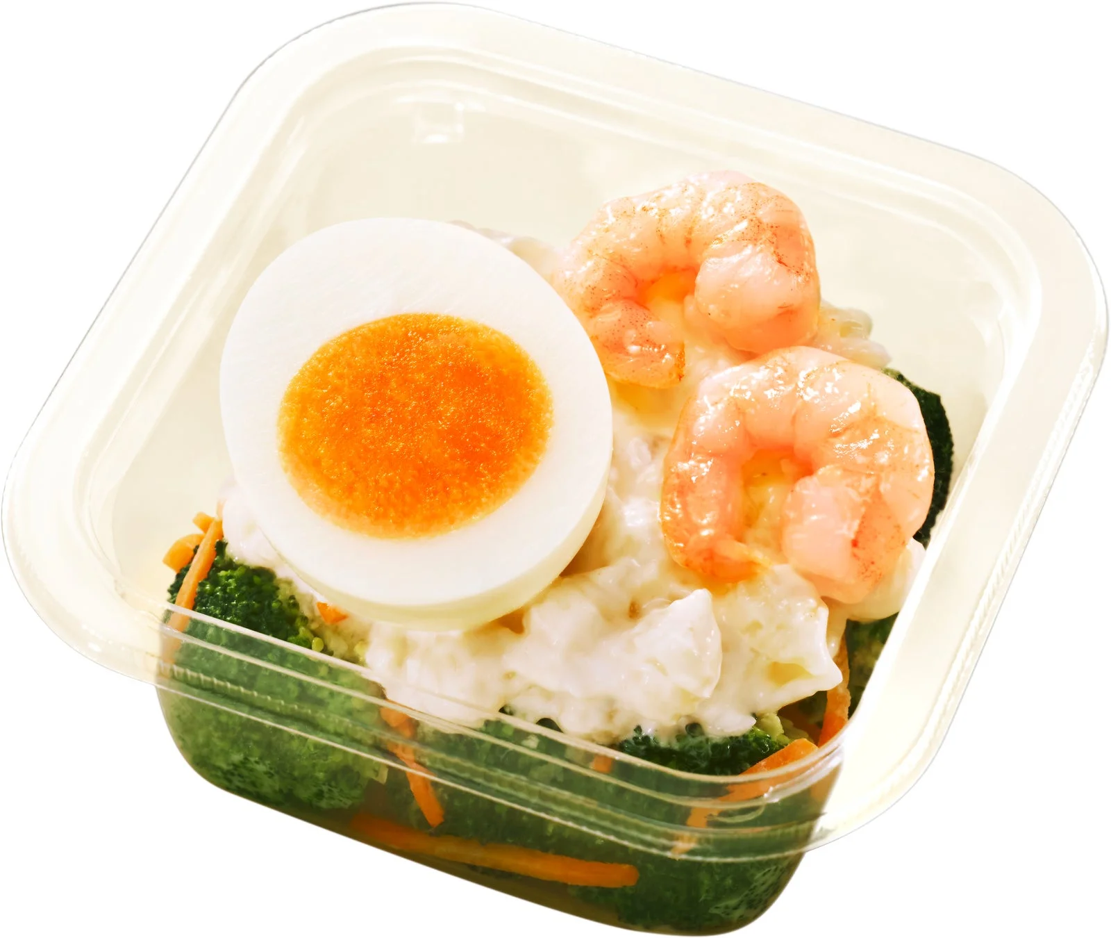 ちょいデリ「海老とブロッコリーのタルタルサラダ」ゆでたまごトッピング