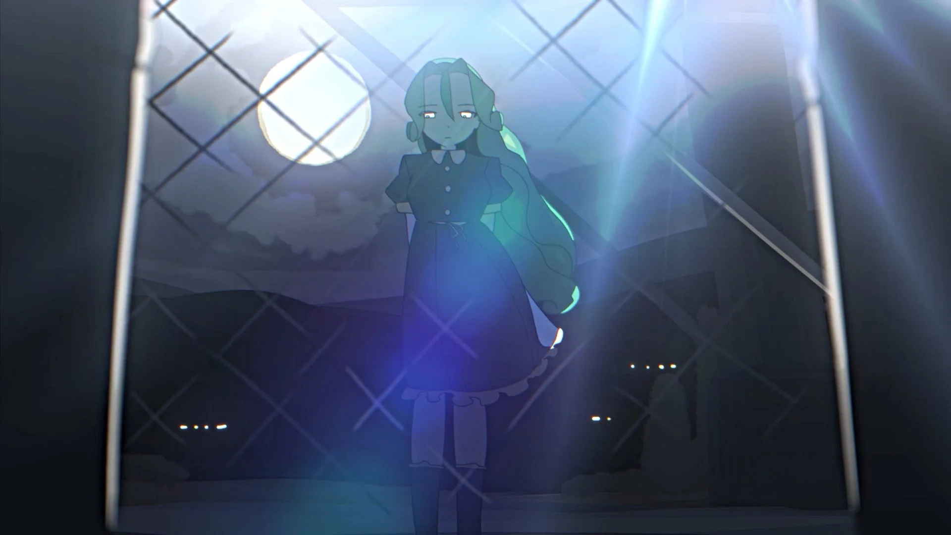 「お姉ちゃんごっこ」アニメ場面カット：窓越しの不気味な光景