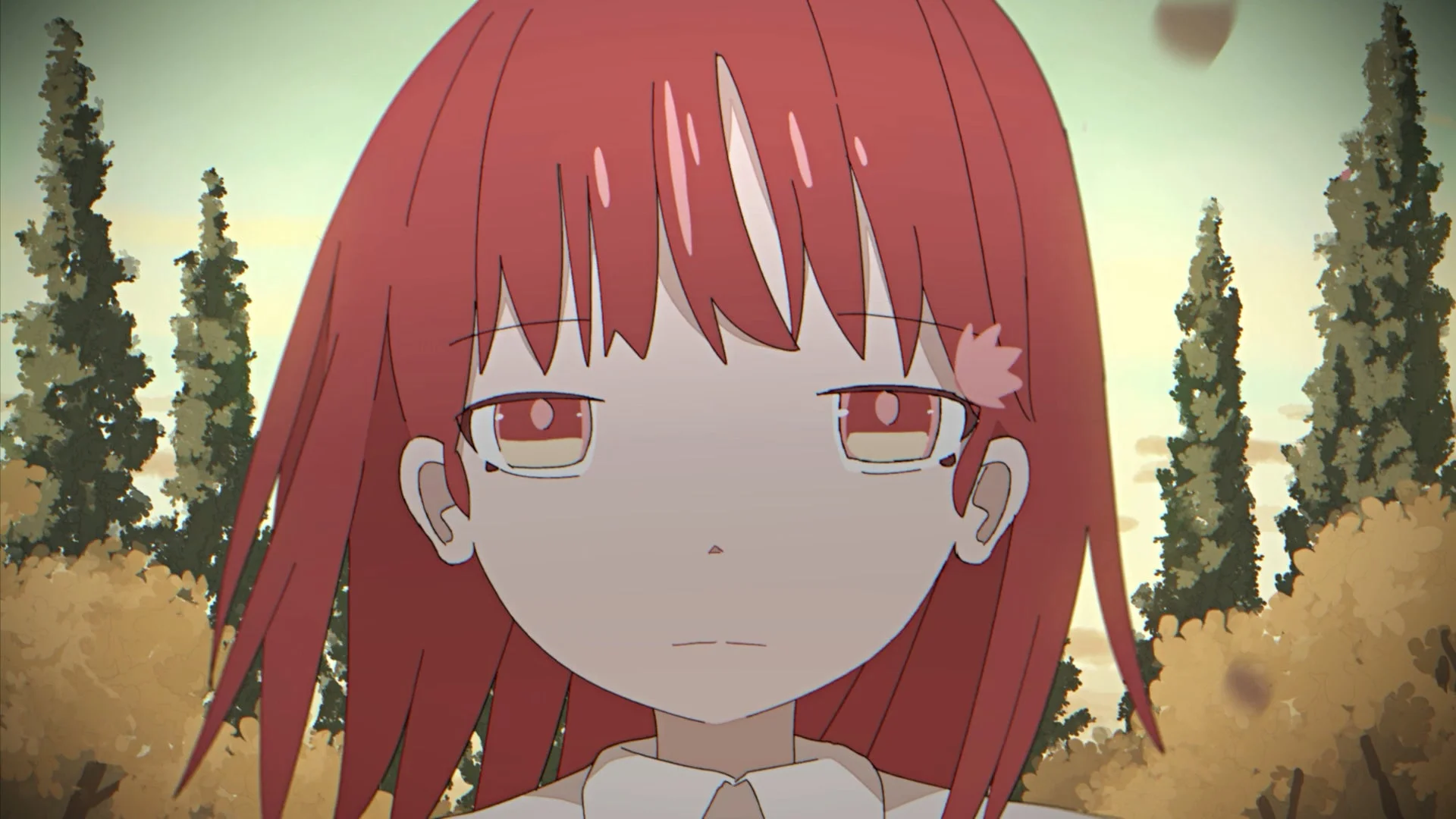 「お姉ちゃんごっこ」アニメ場面カット：不安そうな表情の日暮紅