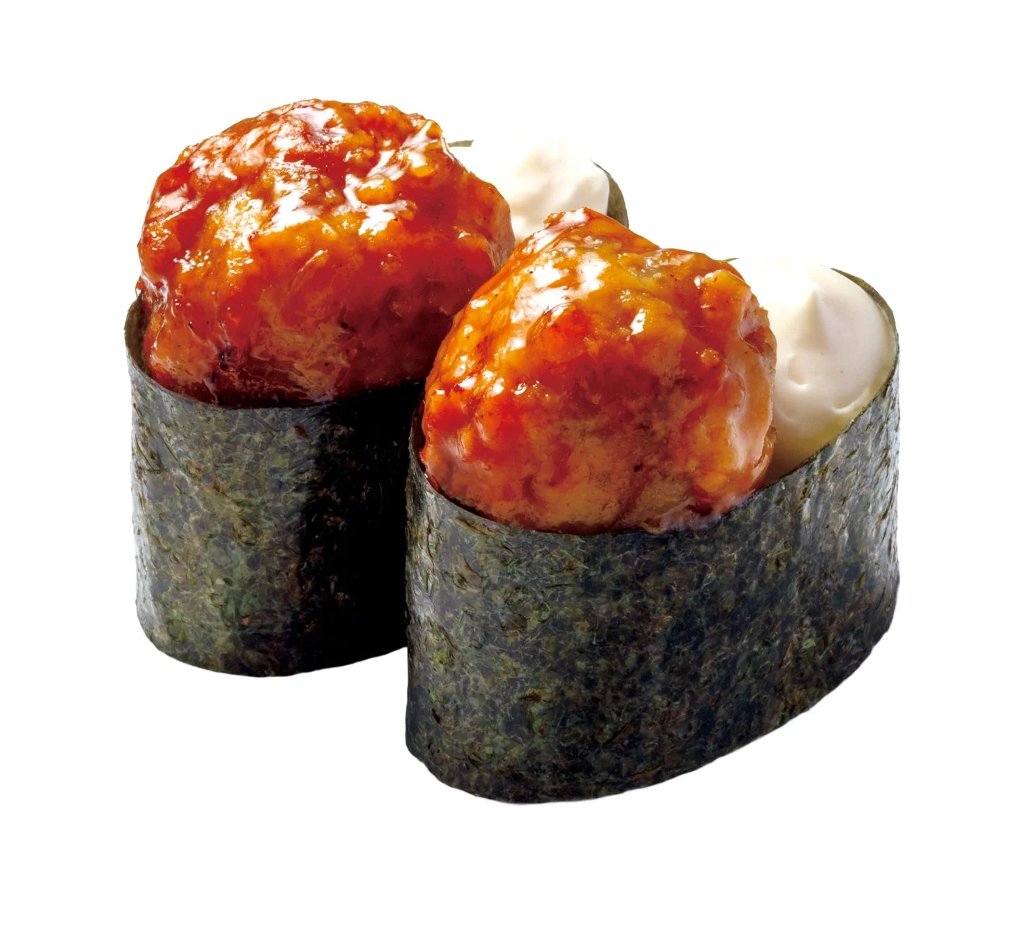 炭火で香ばしく焼き上げた鴨つくね軍艦