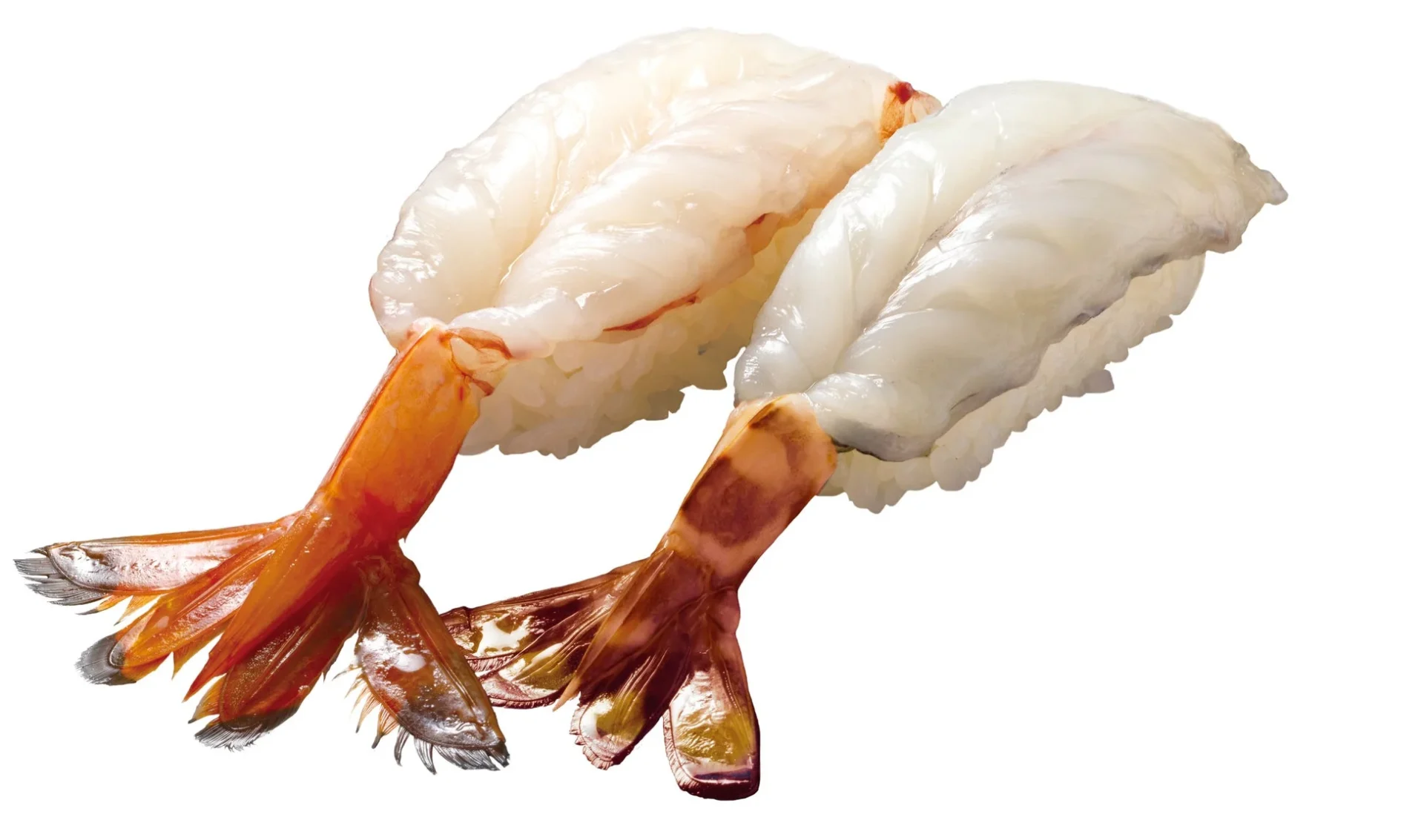 赤エビと車エビの天然えび食べ比べ