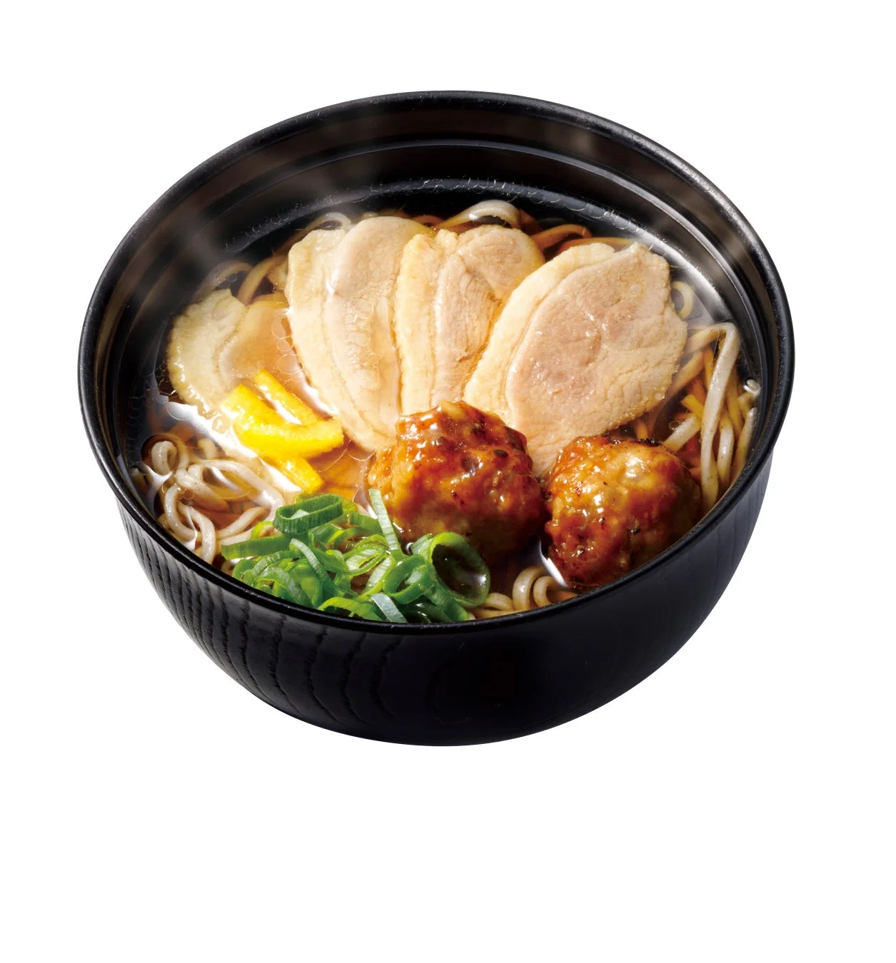 鴨つくねが入った温かい鴨そば