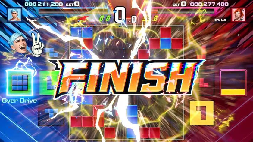 SHIKA-Qオフライン対戦モードのFINISH画面