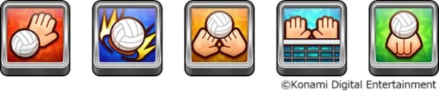 「さいころパレード」イベントに登場するバレーボール練習マスを示すアイコン群