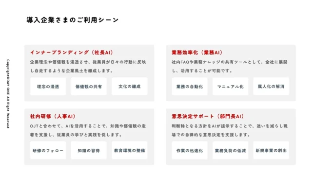 社長AIの導入企業における利用シーン