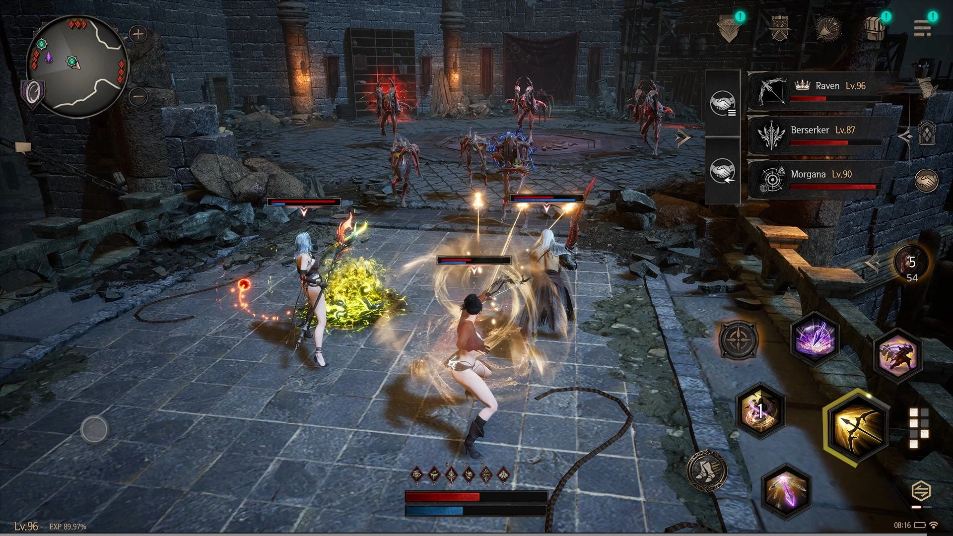 ダークディセンバー 複数の敵と戦うアクションシーン