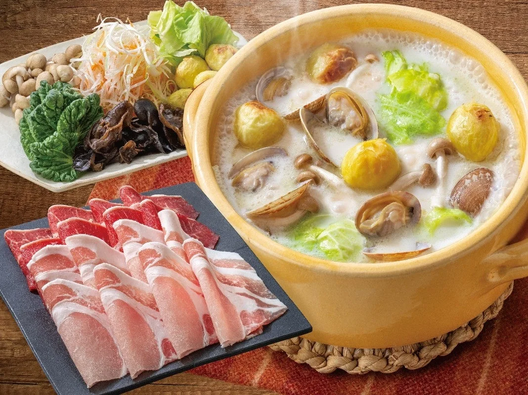 冬にぴったりの「濃厚クラムチャウダーだし」と具材