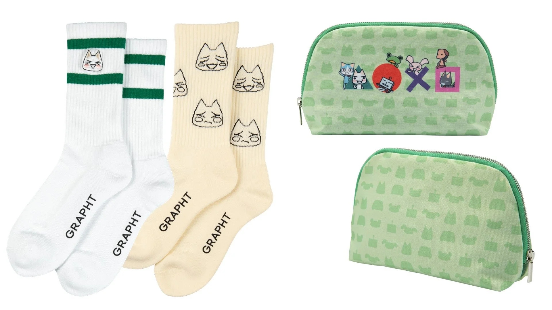 どこでもいっしょのトロと仲間たちのソックスとトラベルポーチ