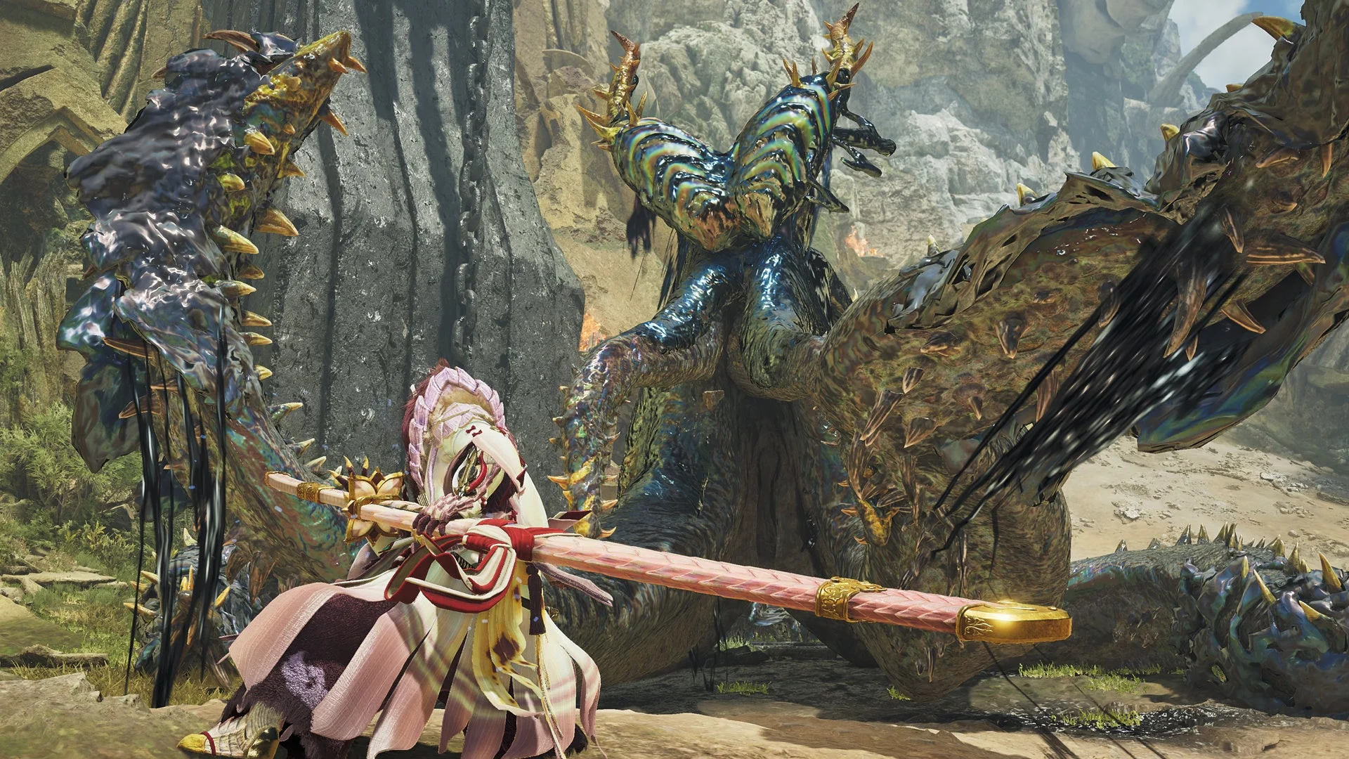 予選クエスト「八種の黒詛」に登場するヌ・エグドラとハンター