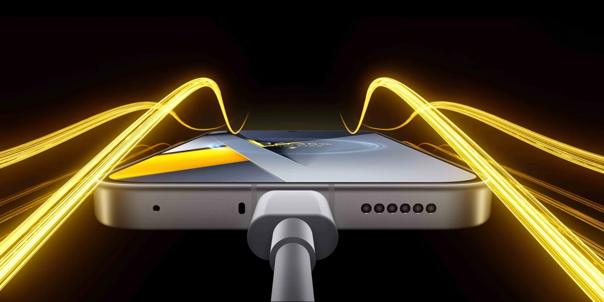 POCO F8 Proが高速充電されている様子