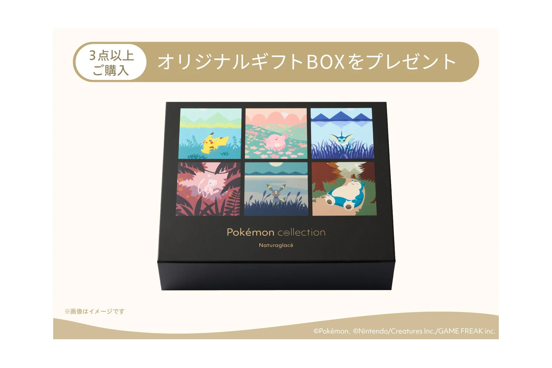 ナチュラグラッセ ポケモンコレクション購入特典のオリジナルギフトBOXデザイン