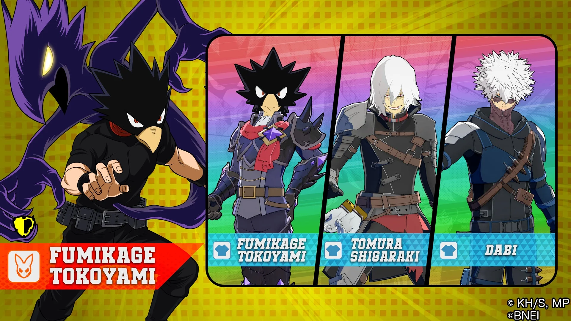 オリジナル(S15) 常闇ガシャのラインナップ