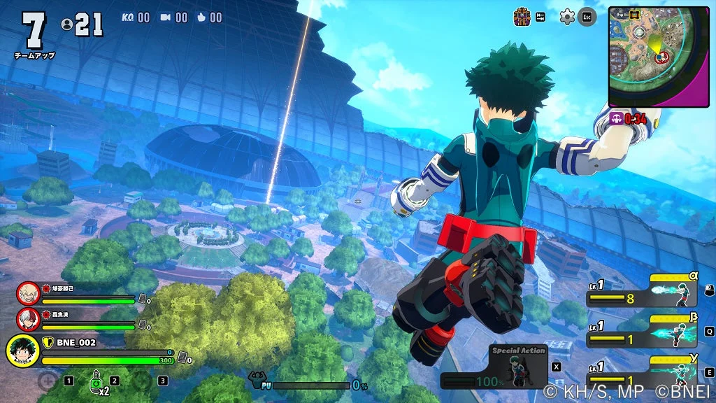 僕のヒーローアカデミア ULTRA RUMBLE 広大なステージとUI