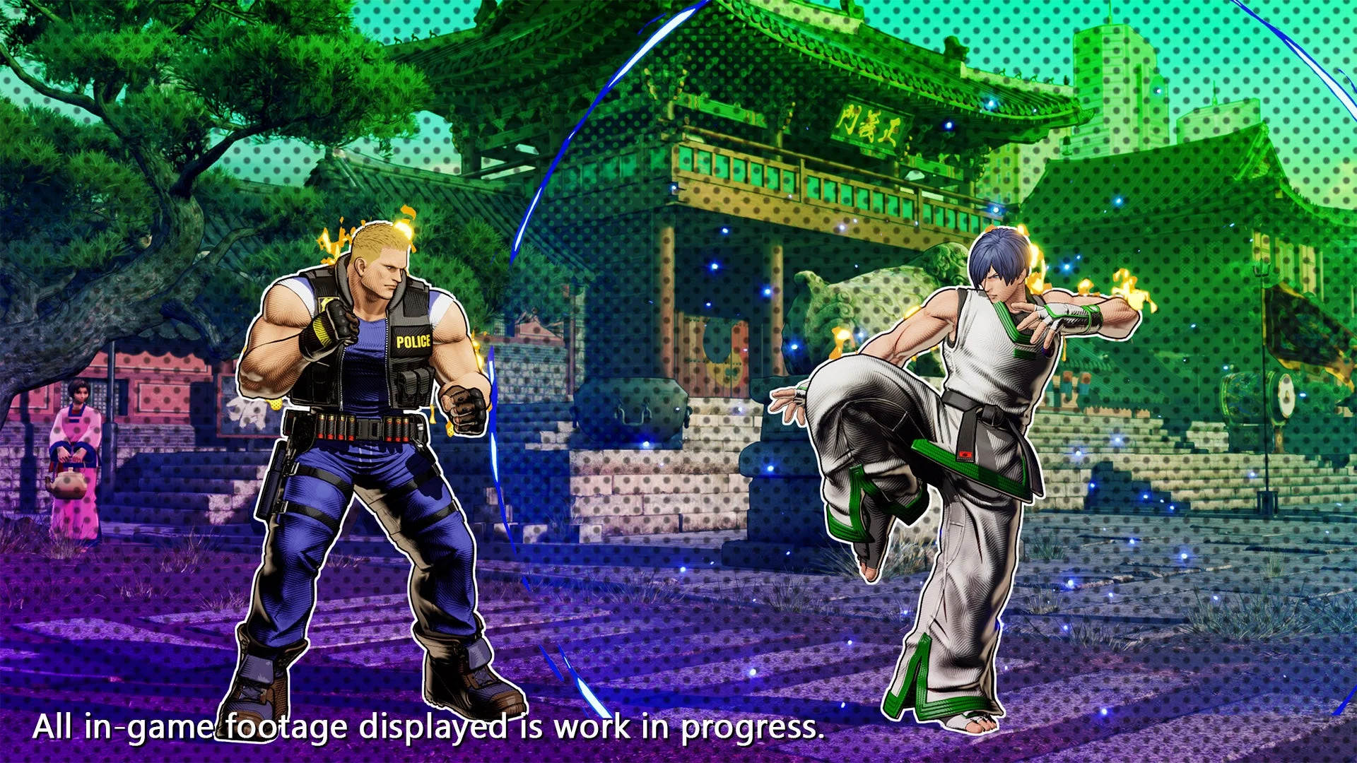 キム・ジェイフンとテリー・ボガードのゲームプレイ画面