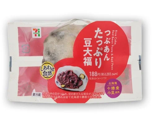 セブン-イレブンの新しい「たっぷりつぶあん豆大福」パッケージ