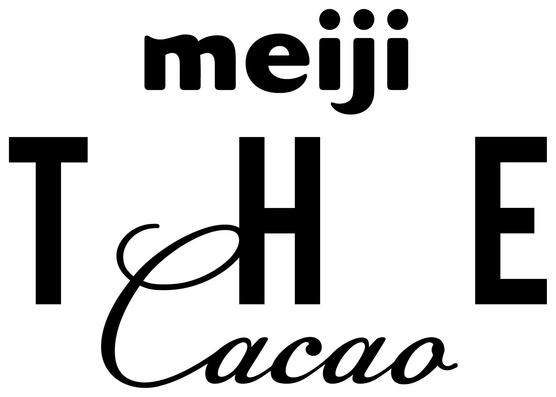 プレミアムカカオブランド「meiji THE Cacao」のロゴ