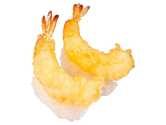 おすすめセットに含まれる店内揚げ『えび天にぎり』