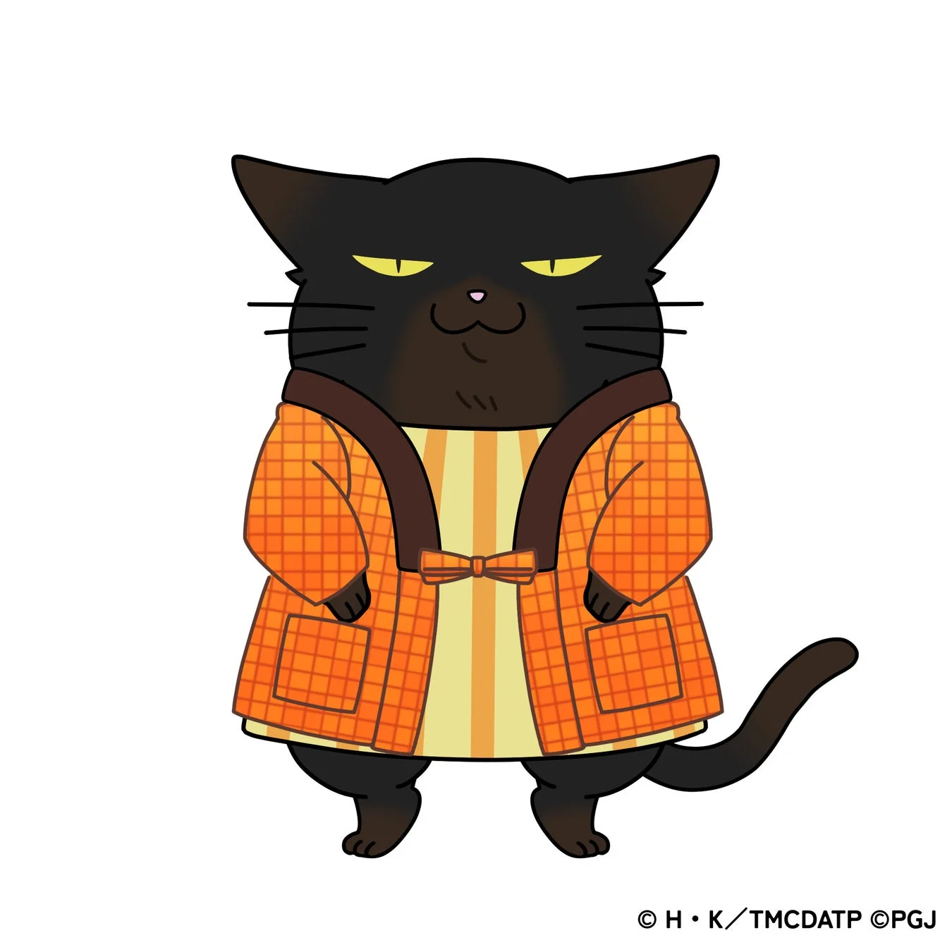 あったかどてらを着た諭吉のキャラクターイラスト