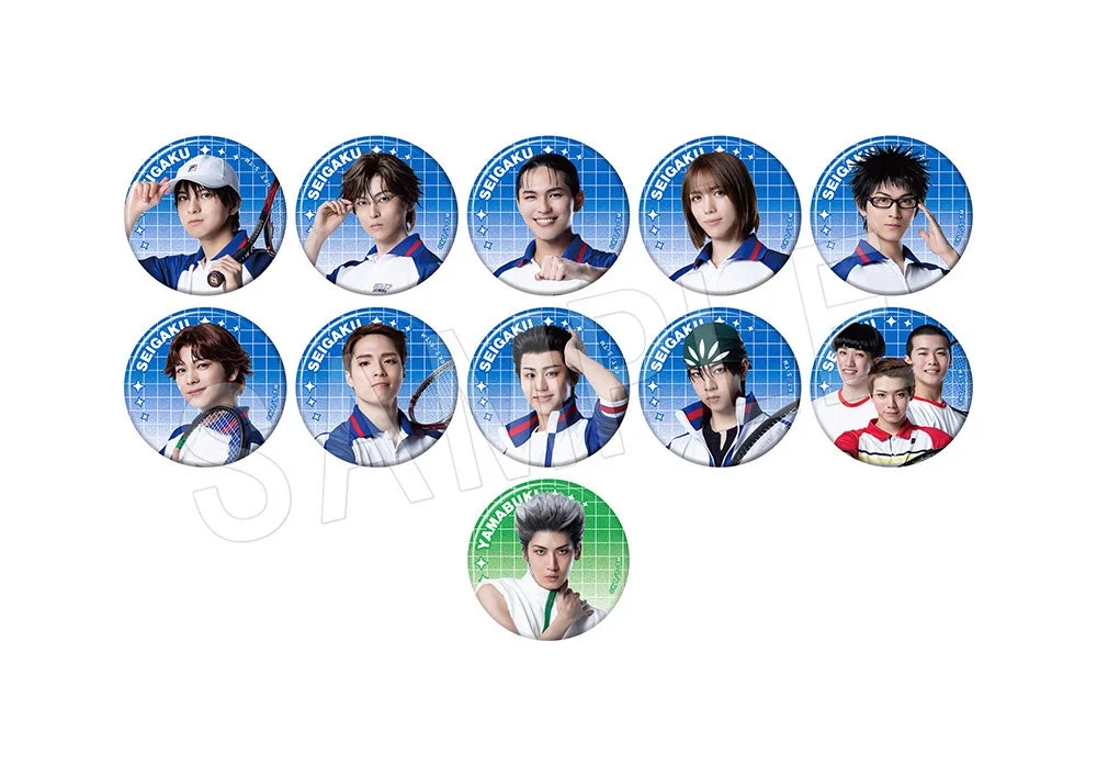 トレーディンググリッター缶バッジ青学＆亜久津のラインナップ