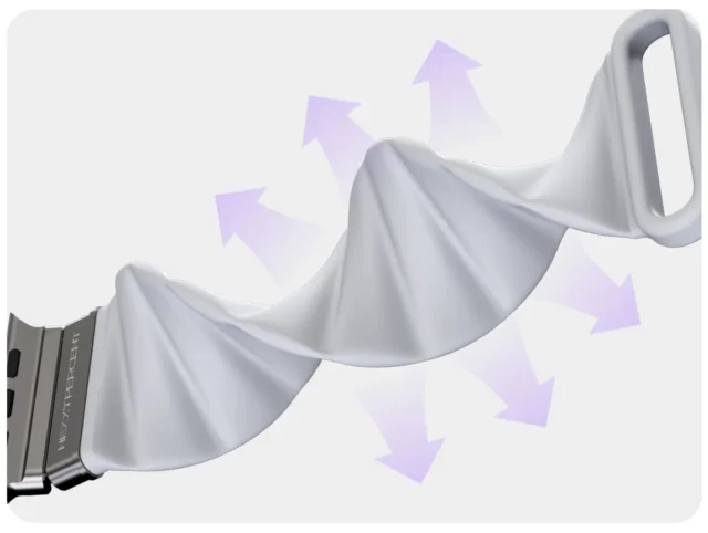 波のような凹凸デザインで通気性を高めるNEXXT PERCENT Proバンド