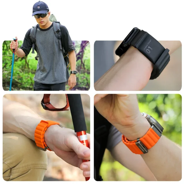 NEXXT PERCENT Proを装着して運動する男性と手首へのフィット感