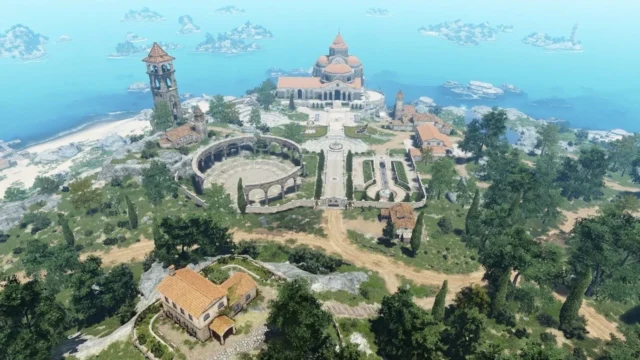 広大な敷地を持つオルビア・アカデミーの全景